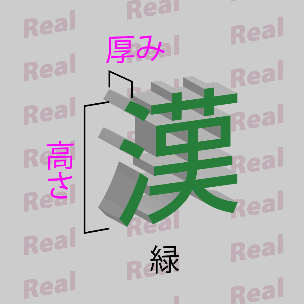 カルプ文字／漢字／緑